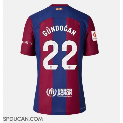 Zenski Nogometni Dres Barcelona Ilkay Gundogan #22 Domaci 2023-24 Kratak Rukav
